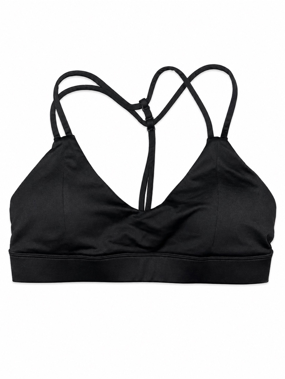 EUC Cleo Harper Black Swim Top Sports Bra Size S Removable Pads Athletic